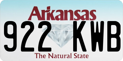 AR license plate 922KWB