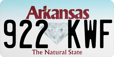 AR license plate 922KWF
