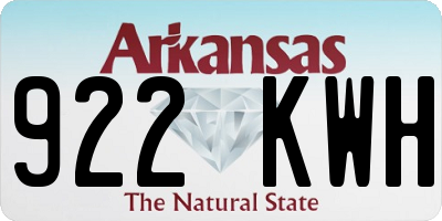 AR license plate 922KWH