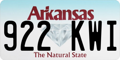 AR license plate 922KWI