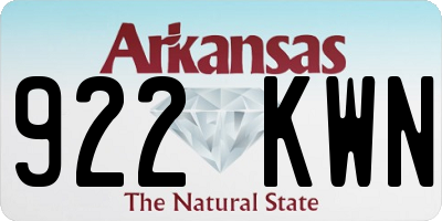 AR license plate 922KWN