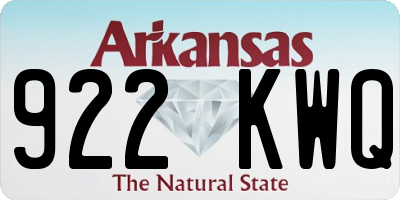 AR license plate 922KWQ