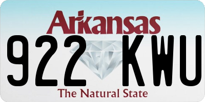 AR license plate 922KWU
