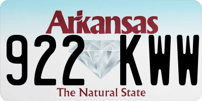 AR license plate 922KWW