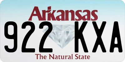 AR license plate 922KXA