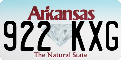 AR license plate 922KXG