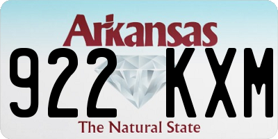 AR license plate 922KXM
