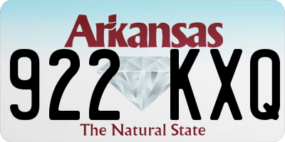 AR license plate 922KXQ