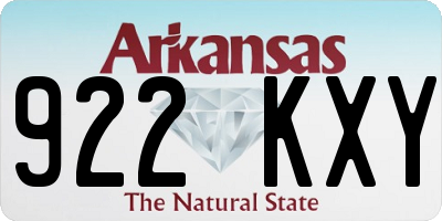 AR license plate 922KXY