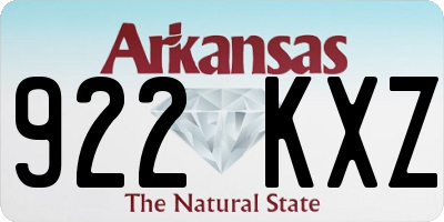 AR license plate 922KXZ