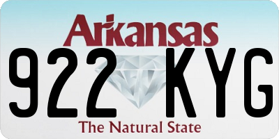 AR license plate 922KYG