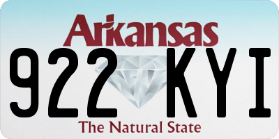 AR license plate 922KYI