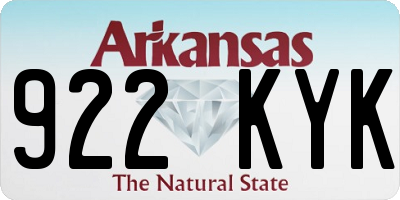 AR license plate 922KYK