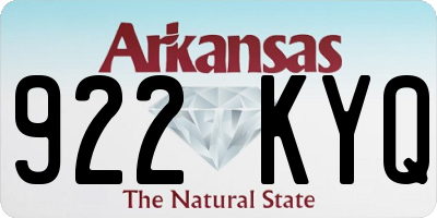 AR license plate 922KYQ