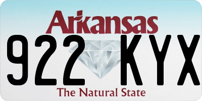 AR license plate 922KYX