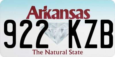 AR license plate 922KZB