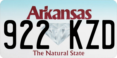 AR license plate 922KZD