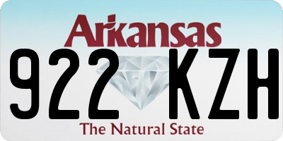 AR license plate 922KZH