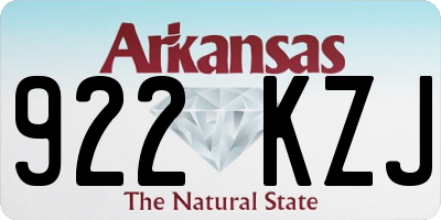 AR license plate 922KZJ