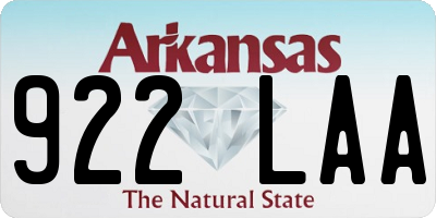 AR license plate 922LAA
