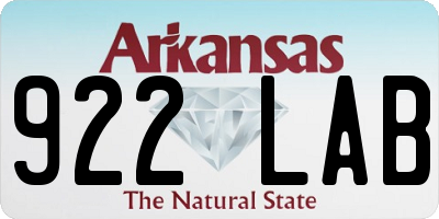 AR license plate 922LAB