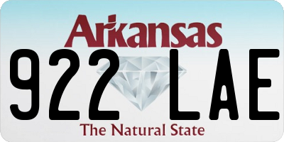 AR license plate 922LAE