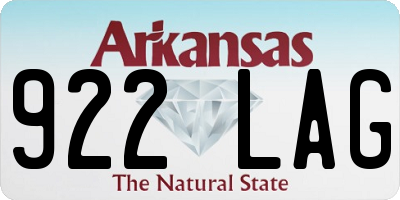 AR license plate 922LAG