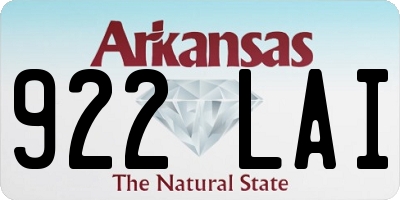 AR license plate 922LAI