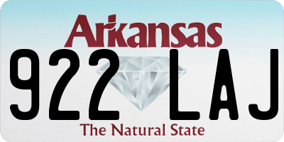 AR license plate 922LAJ