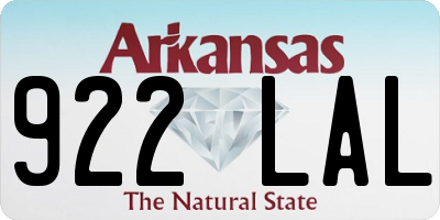 AR license plate 922LAL