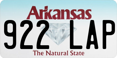 AR license plate 922LAP