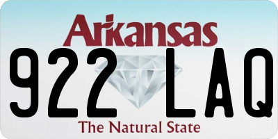 AR license plate 922LAQ