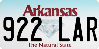 AR license plate 922LAR