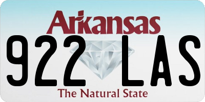AR license plate 922LAS