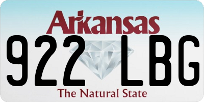AR license plate 922LBG
