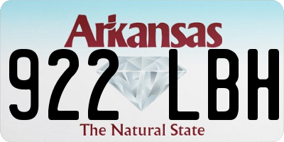 AR license plate 922LBH