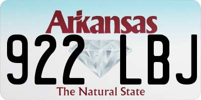 AR license plate 922LBJ