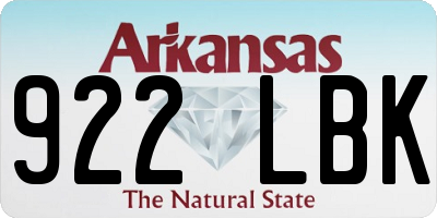 AR license plate 922LBK