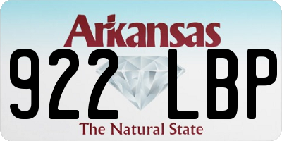 AR license plate 922LBP