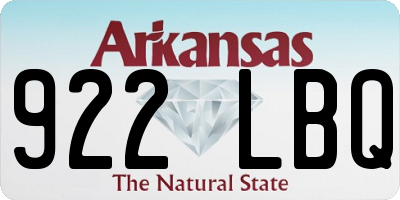AR license plate 922LBQ