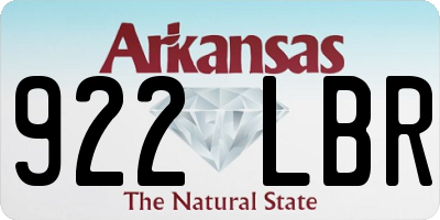 AR license plate 922LBR