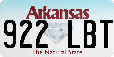 AR license plate 922LBT