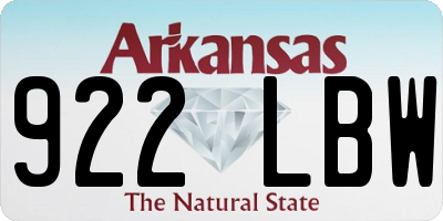 AR license plate 922LBW