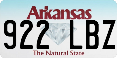 AR license plate 922LBZ
