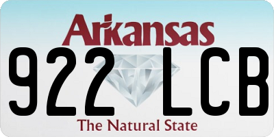AR license plate 922LCB