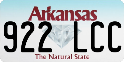 AR license plate 922LCC