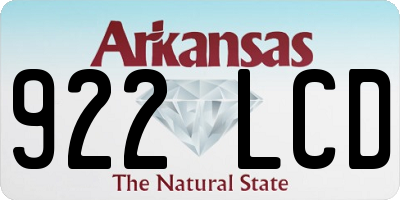 AR license plate 922LCD