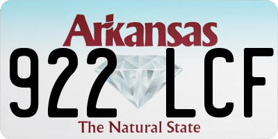 AR license plate 922LCF