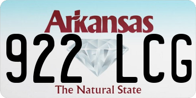AR license plate 922LCG