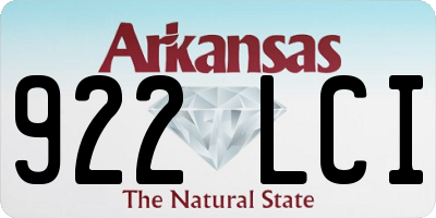 AR license plate 922LCI